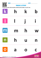 Letters that Look Similar k to o